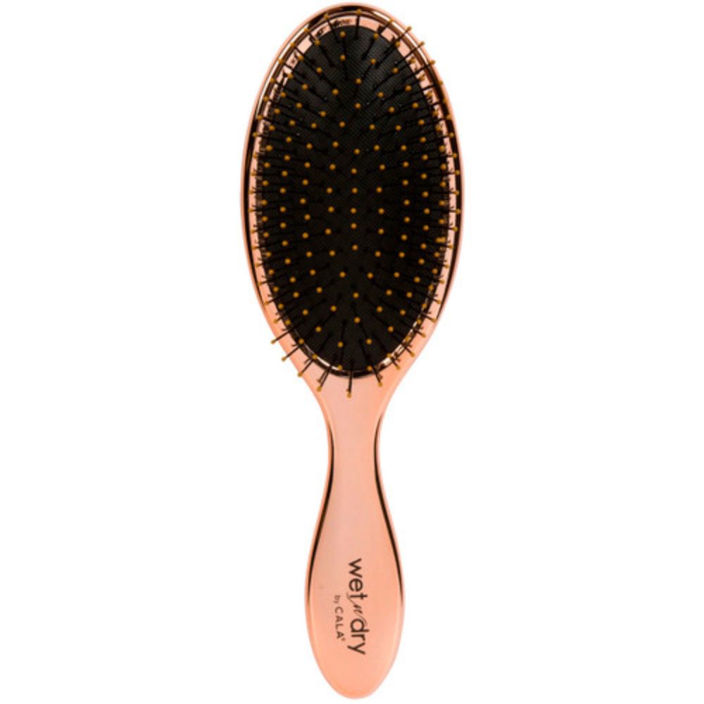 Perie pentru Descalcirea Parului CALA Wet-N-Dry Hair Detangler Metallic Rose Gold
