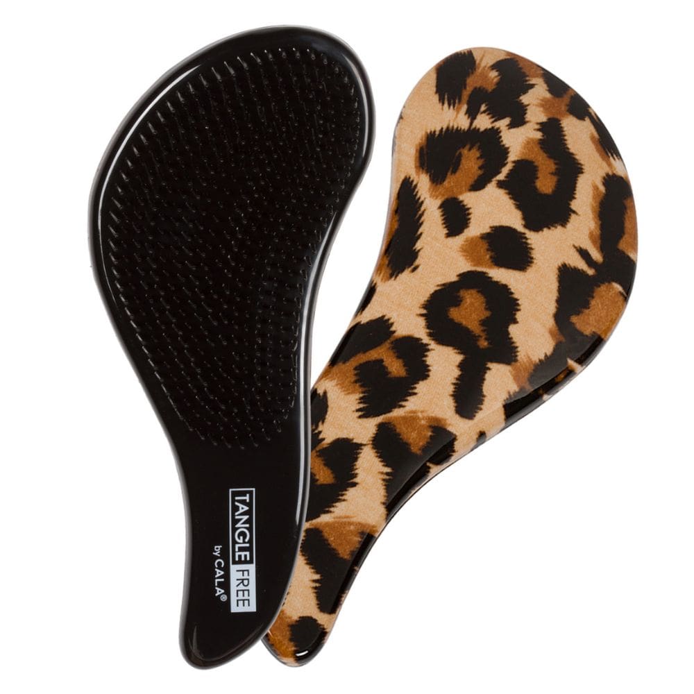 Perie pentru Descalcirea Parului Uscat & Umed CALA Tangle Free Hair Brush - Cheetah
