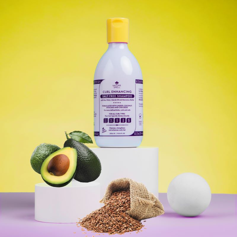 Șampon cu efect de hidratare a buclelor pentru Păr Creț & Ondulat Nature Spell Curl Enhancing Salt Free Shampoo
