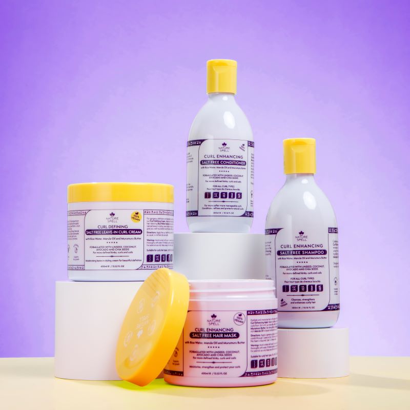 Șampon cu efect de hidratare a buclelor pentru Păr Creț & Ondulat Nature Spell Curl Enhancing Salt Free Shampoo