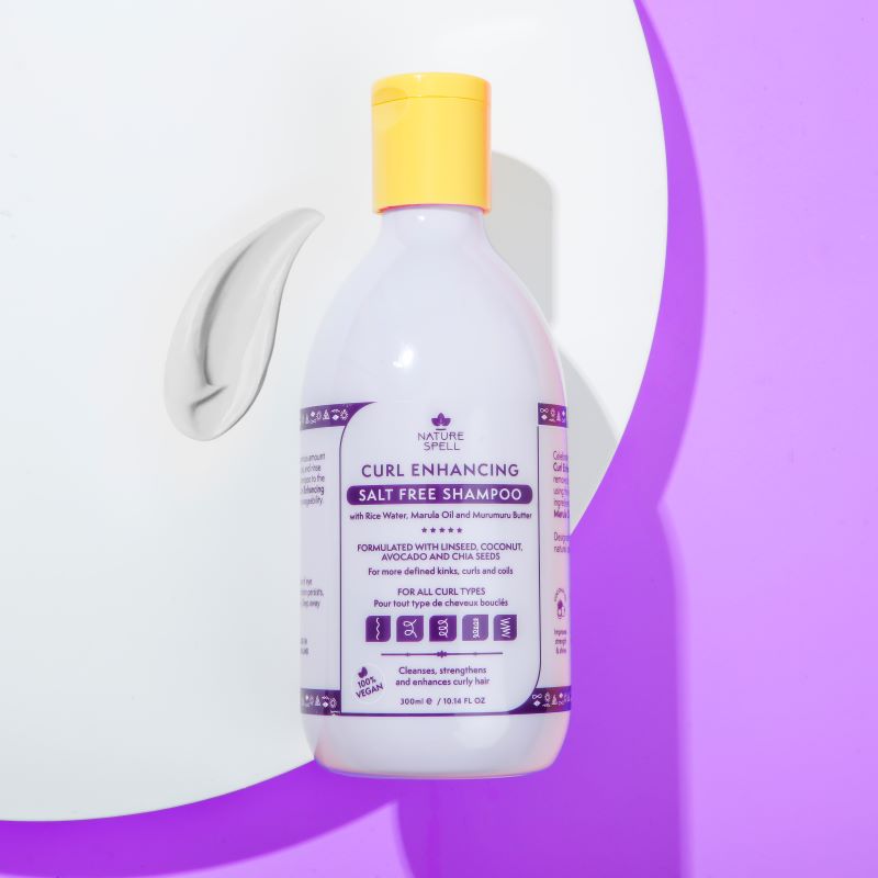 Șampon cu efect de hidratare a buclelor pentru Păr Creț & Ondulat Nature Spell Curl Enhancing Salt Free Shampoo