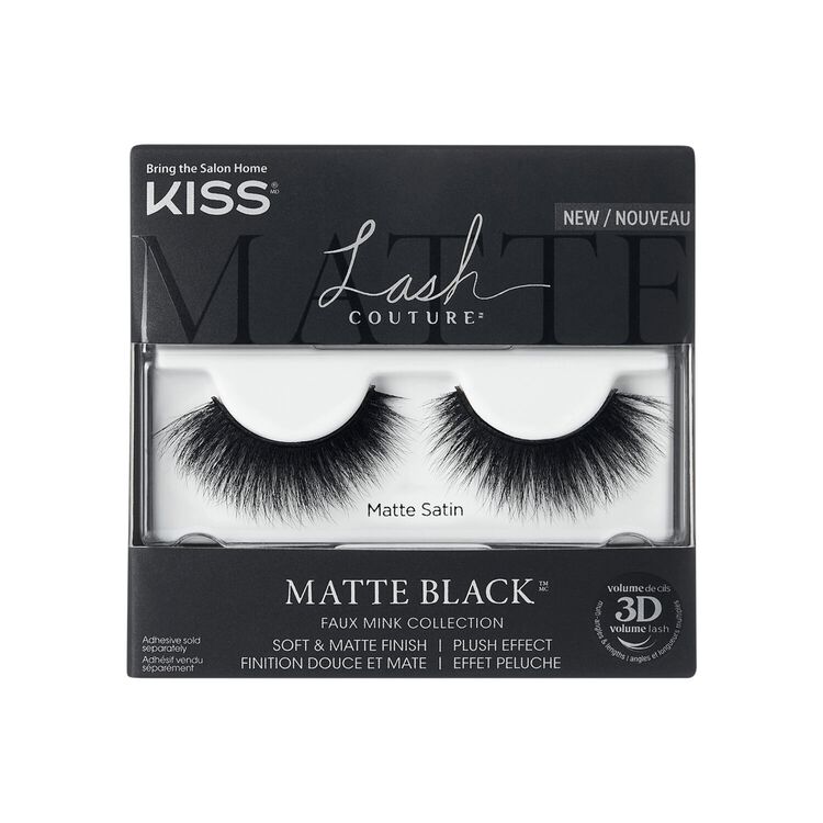Gene false tip bandă KissUSA Lash Couture Matte Black Collection Matte Satin