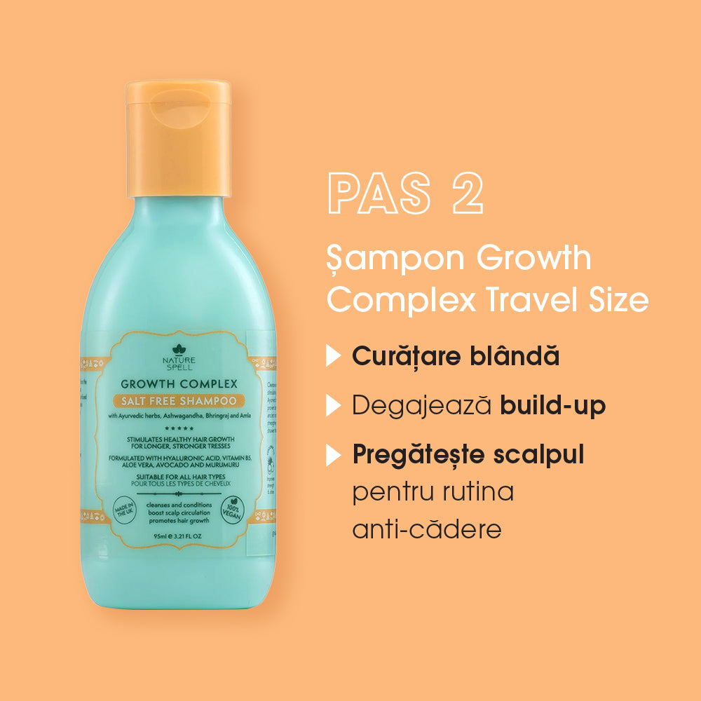 Set de Călătorie pentru Creșterea Părului cu Rozmarin Nature Spell Natural Hair Growth Travel Size