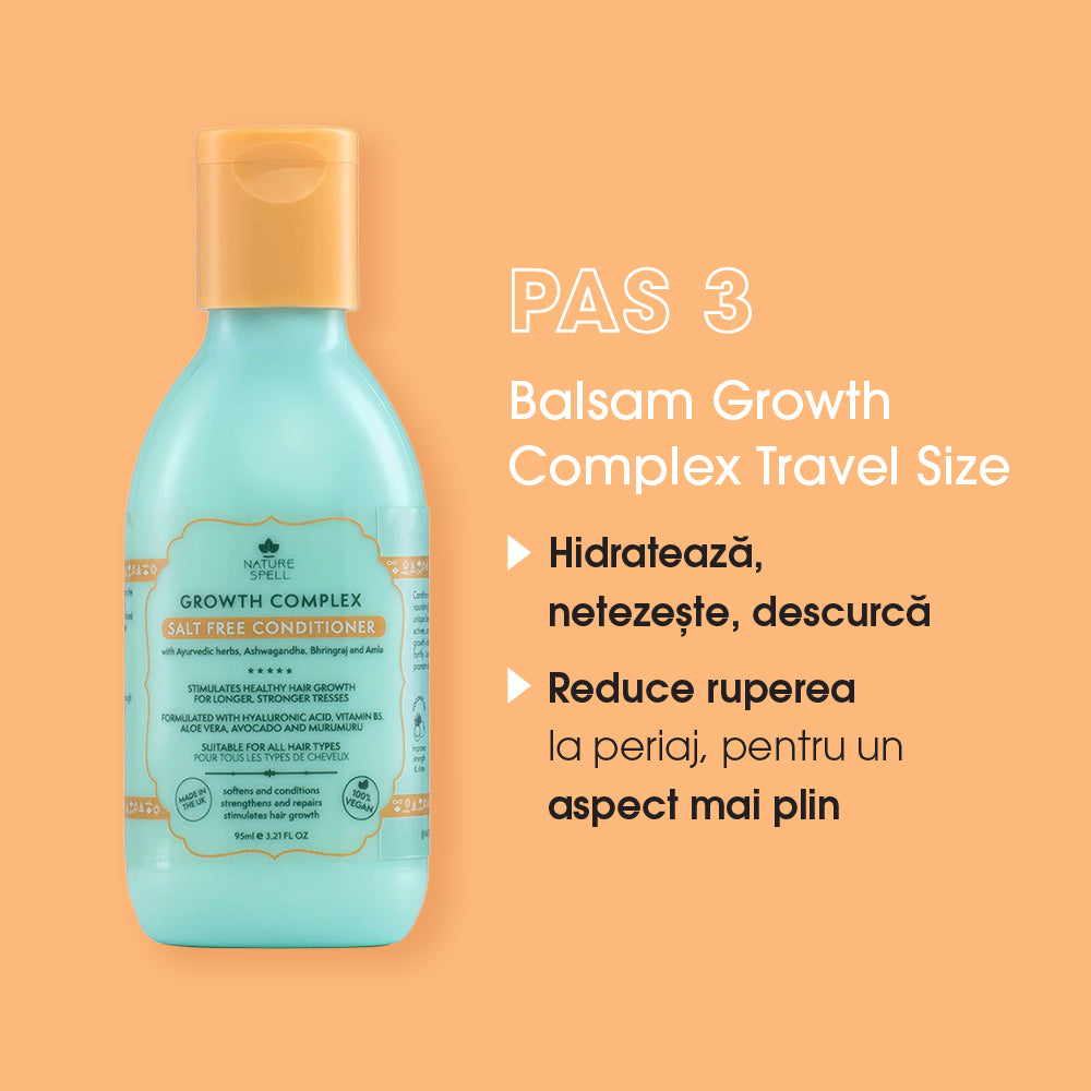 Set de Călătorie pentru Creșterea Părului cu Rozmarin Nature Spell Natural Hair Growth Travel Size