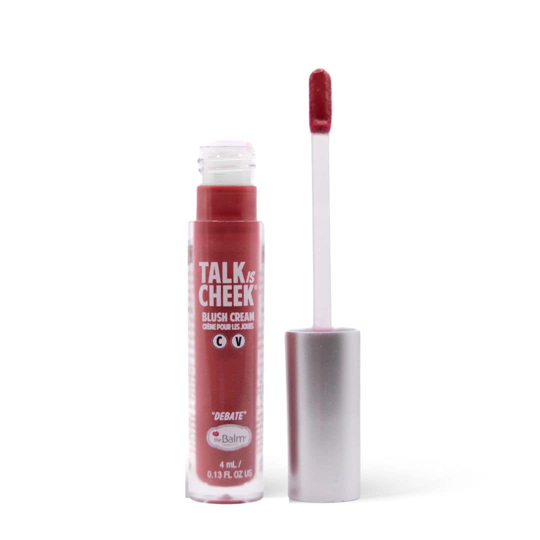 Fard lichid multifunctional theBalm Talk is Cheek Lip & Blush Cream Debate