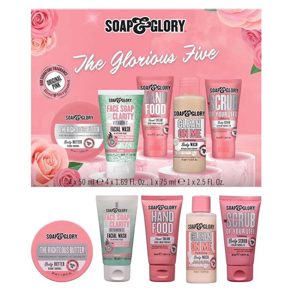 Set cadou The Glorious Five pentru îngrijirea pielii Soap & Glory  The Glorious Five