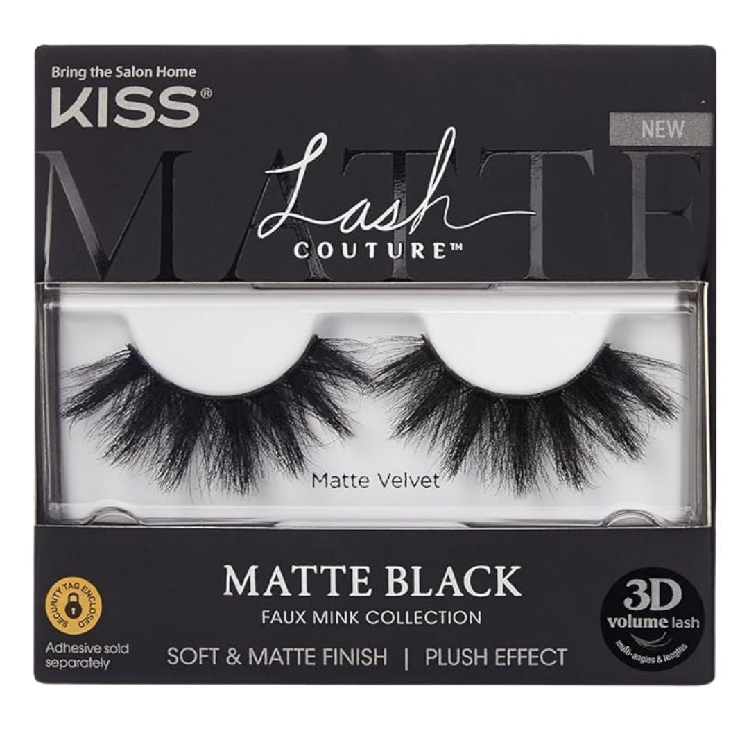 Gene false tip bandă KissUSA Lash Couture Matte Black Collection Matte Velvet