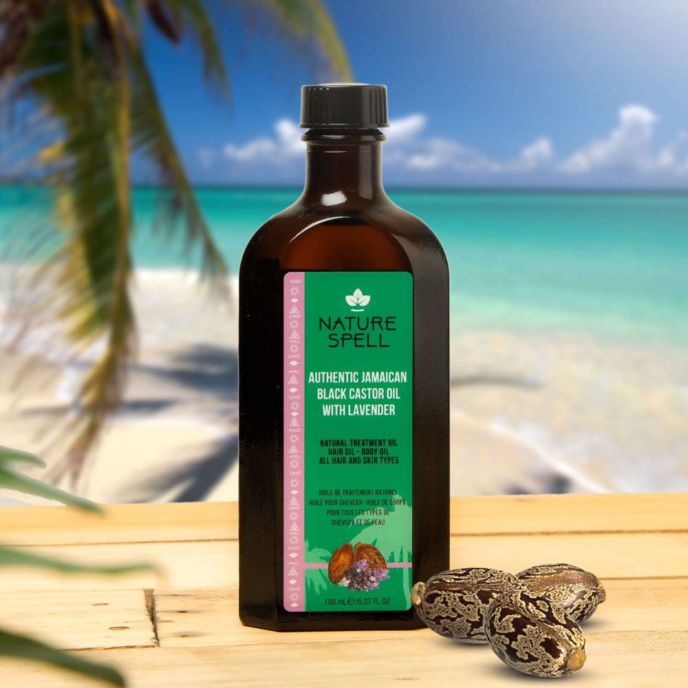 Ulei de Ricin Negru & Lavandă pentru creșterea părului Nature Spell Authentic Jamaican Black Castor Oil with Lavender