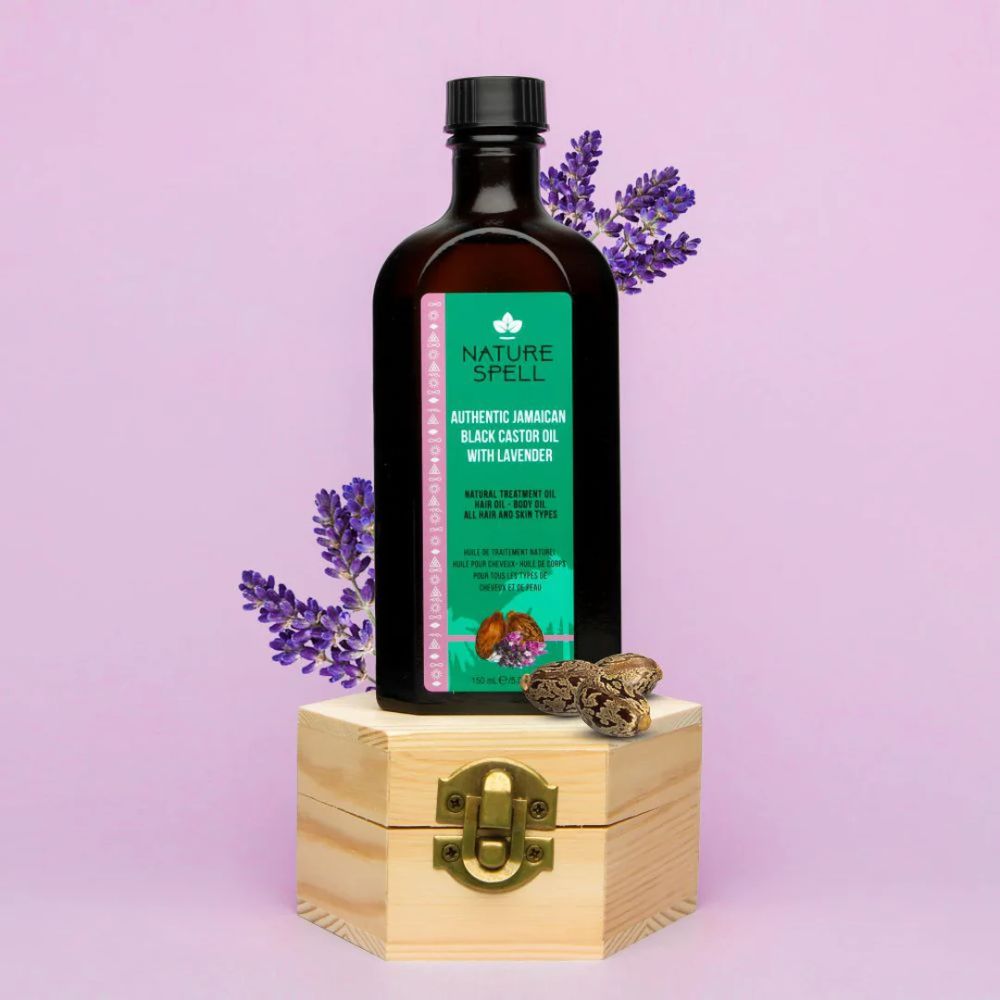 Ulei de Ricin Negru & Lavandă pentru creșterea părului Nature Spell Authentic Jamaican Black Castor Oil with Lavender
