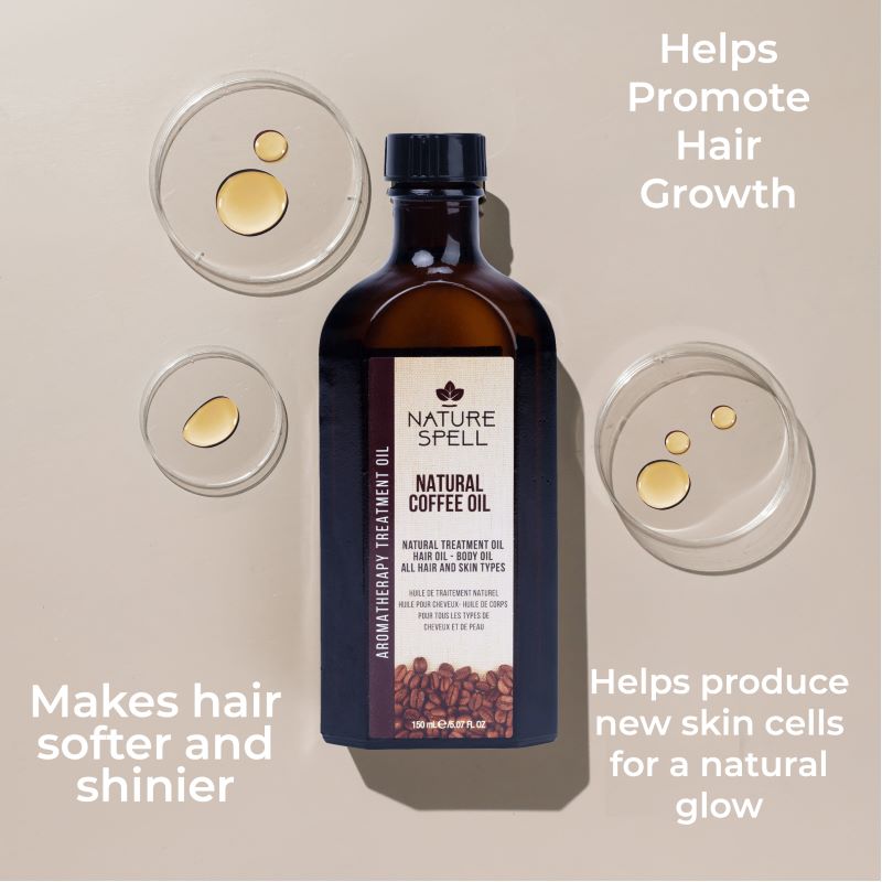 Ulei de Cafea pentru stimularea scalpului Nature Spell Coffee Oil for Hair and Skin