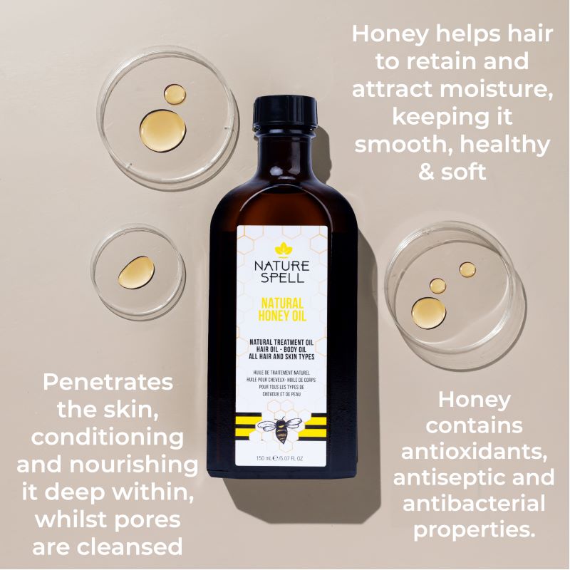 Ulei cu Extract de Miere pentru hidratarea părului Nature Spell Honey Oil for Hair and Skin