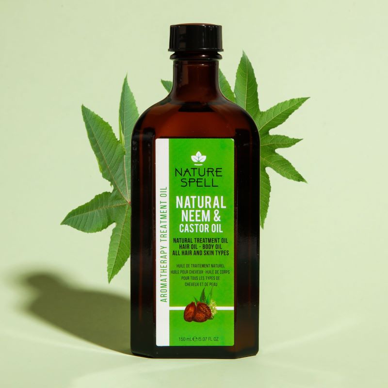 Ulei de Neem & Ricin pentru creșterea părului Nature Spell Neem & Castor Oil for Hair and Skin